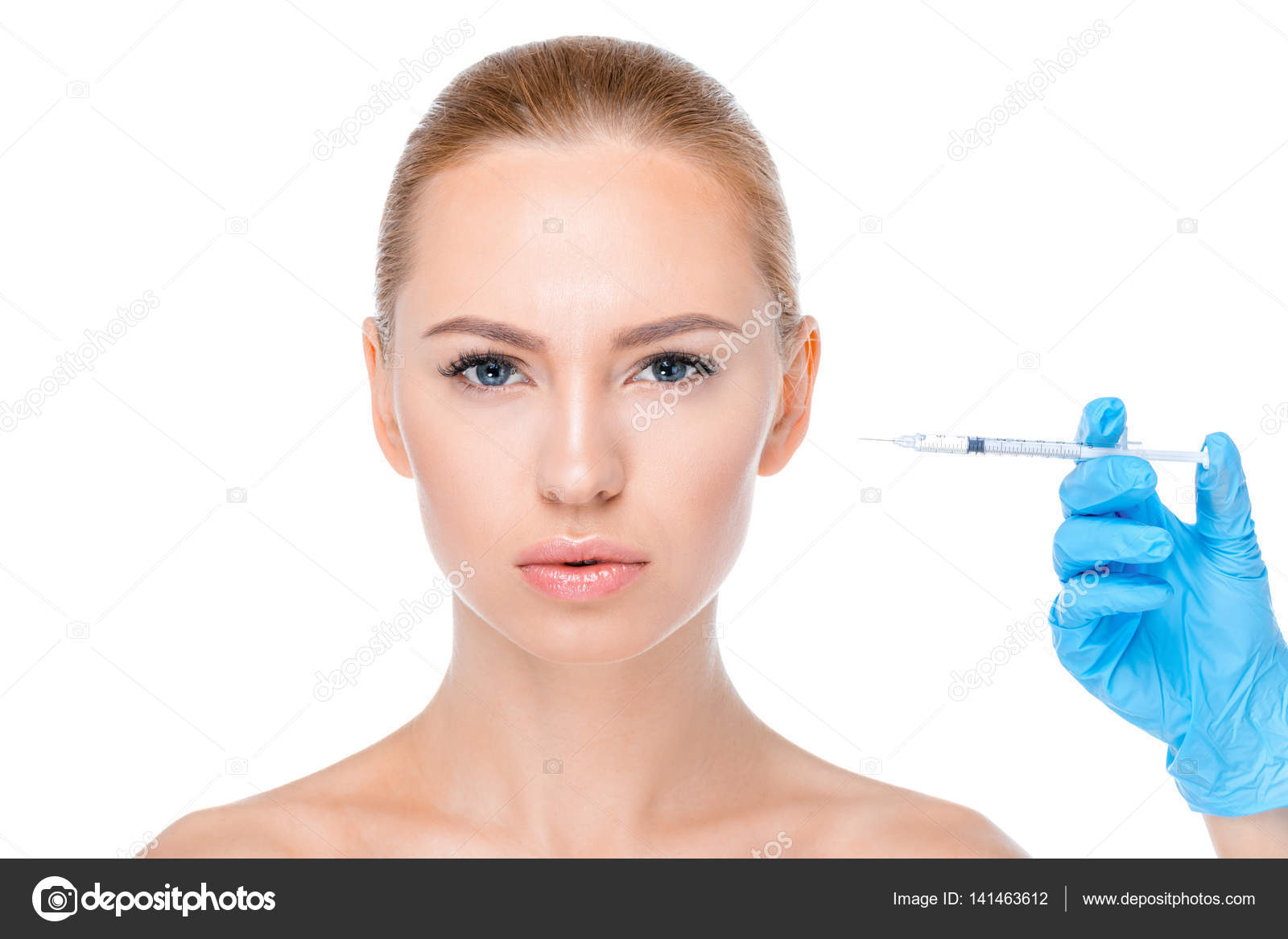 Female botox injection — Stock Photo © VikaOvcharenko 141463612