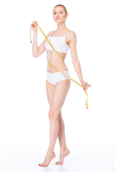 Woman with measuring tape