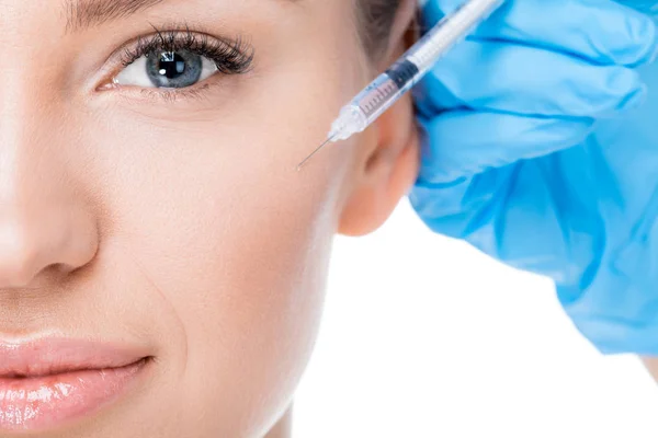 Female botox injection — Stock Photo, Image