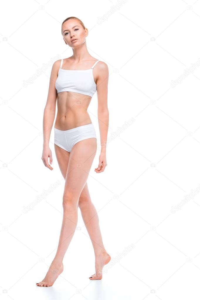 Slim woman in underwear 