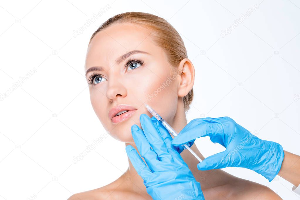 female botox injection