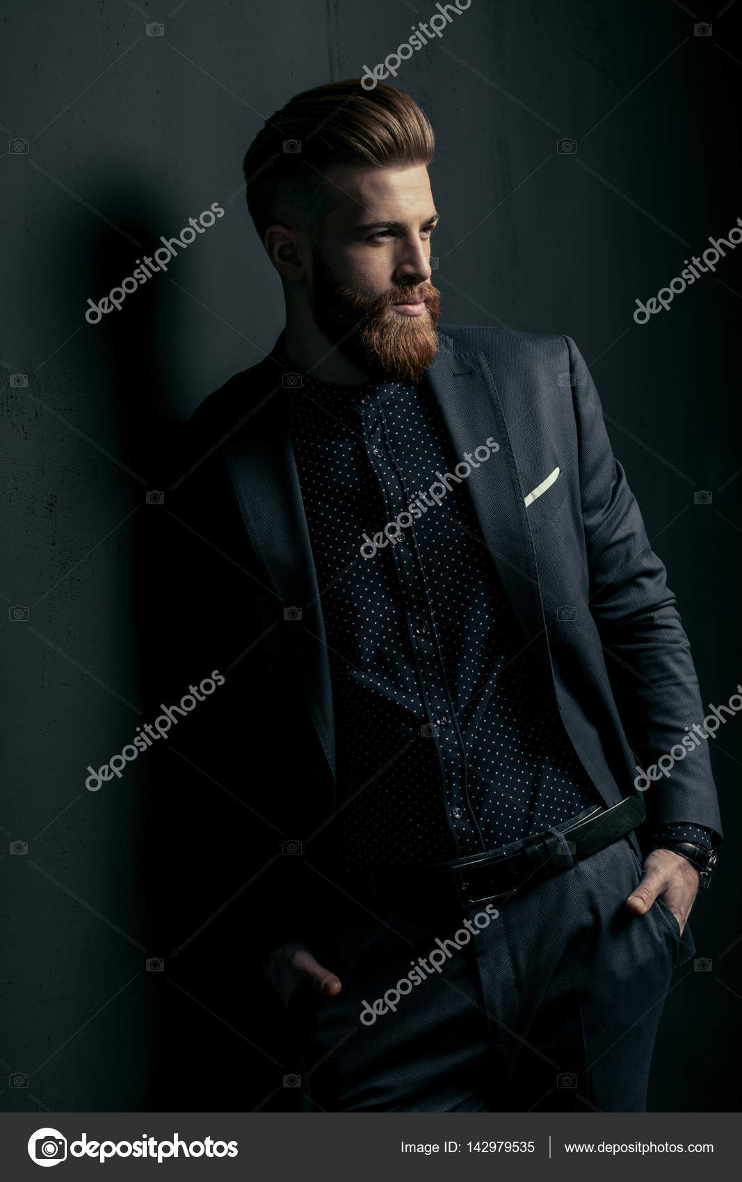 Stylish handsome man Stock Photo by ©VikaOvcharenko 142979535