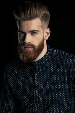 Yakışıklı sakallı adam.