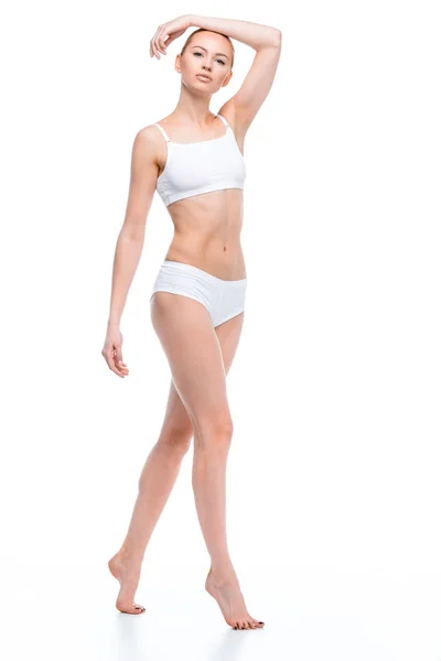 Slim donna in biancheria intima — Foto stock