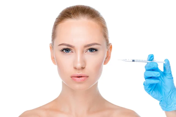 Weibliche Botox-Injektion — Stockfoto