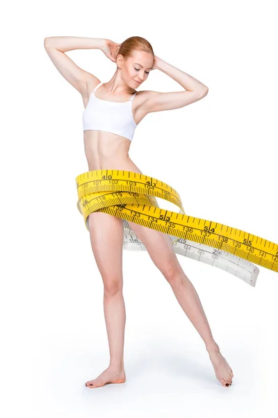 Slim woman in underwear — Stock Photo