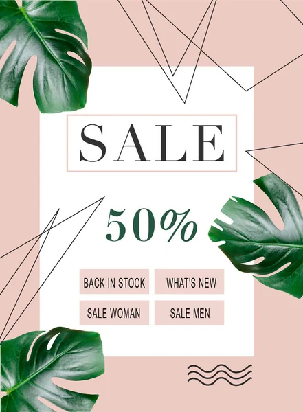 Sale banner template — Stock Photo