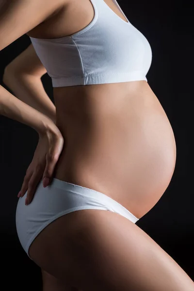 Barriga de mulher grávida — Fotografia de Stock