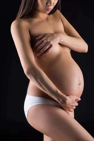 Femme enceinte nue — Photo de stock