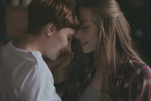 Close-up shot of young cuddling lesbian couple — Stock Photo