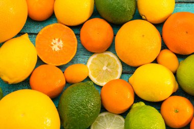 Fresh citrus fruits clipart