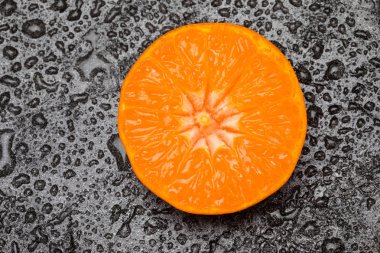 fresh cut orange fruit clipart