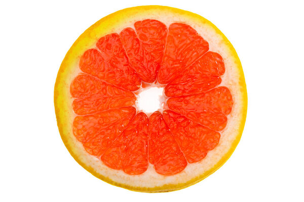 fresh grapefruit slice