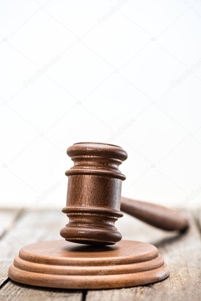 Wooden mallet of judge 