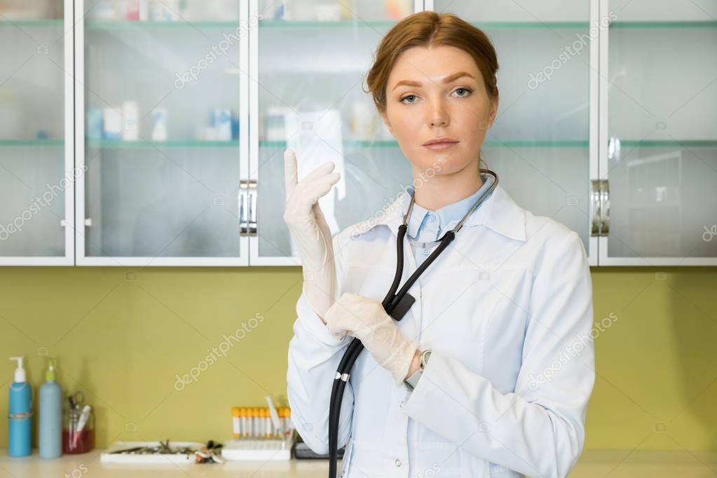 female doctor at clinic