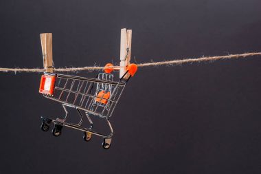 Small shopping cart  clipart