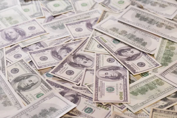 Heap of banknotes of us dollars — Stock Photo, Image