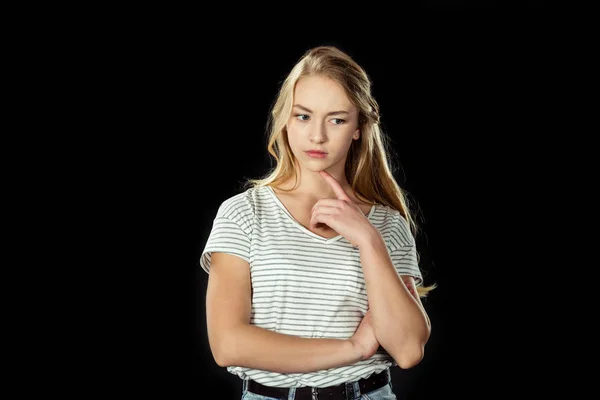 Pensativo adolescente chica — Foto de Stock