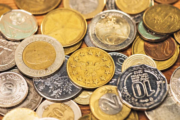 Fondo de monedas diferentes — Stock Photo