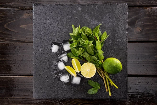 Ingredients for mojito cocktail — Stock Photo