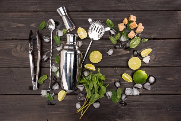 Mojito coquetel ingredientes — Fotografia de Stock