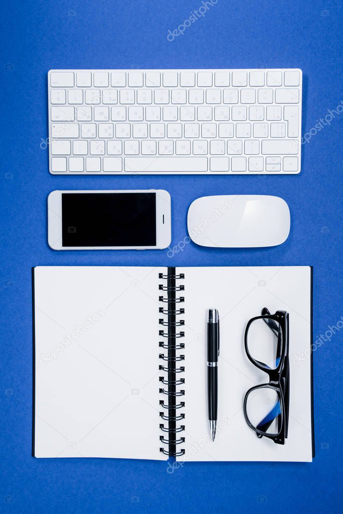 office supplies on table