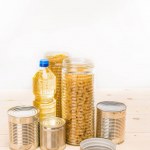 Diferentes alimentos de donación