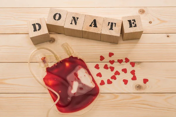 Blood bag for donation — Stock Photo, Image