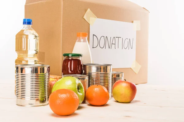 Different donation food — Stock Photo, Image