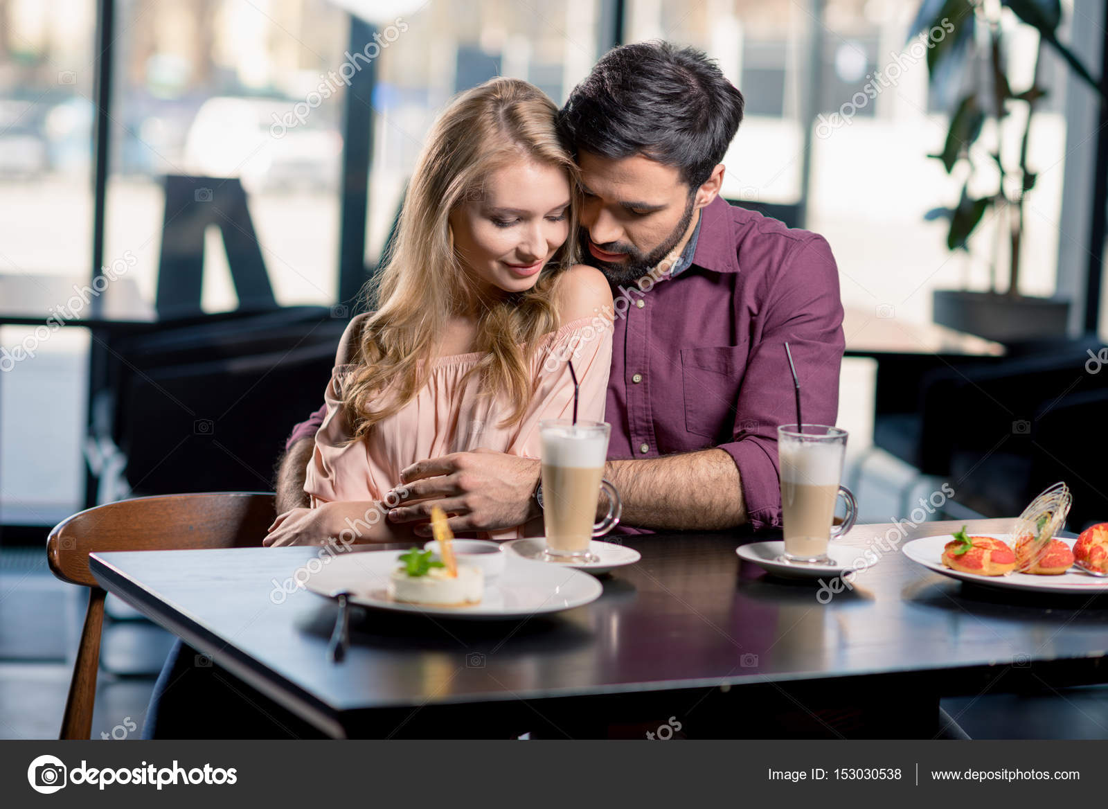Couple in love on coffee break — Stock Photo © AndrewTovstyzhenko