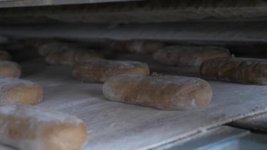 Fırında ekmek yapmak.