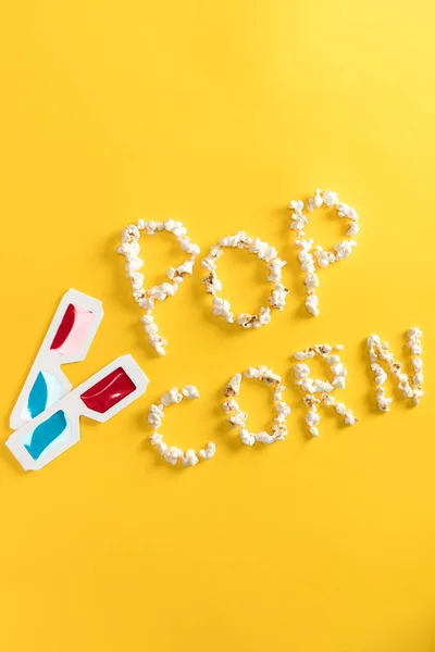 Pop corn lettering — Stock Photo, Image