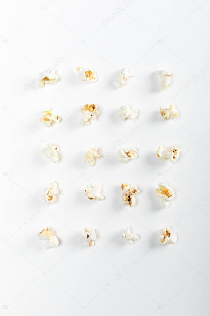 popcorn seeds in rows