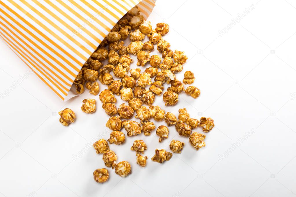 popcorn in paper container