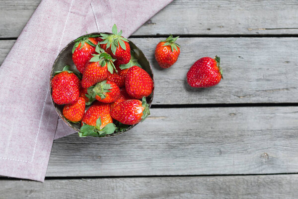 fresh red strawberries