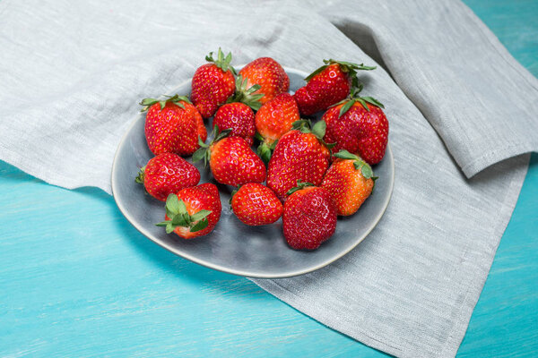 fresh red strawberries  