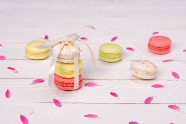 Taze macarons natürmort 