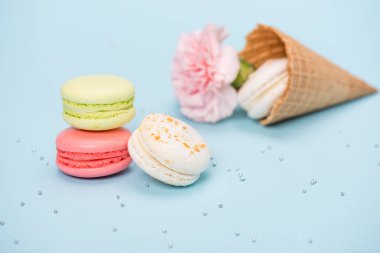el yapımı macarons gözleme koni 