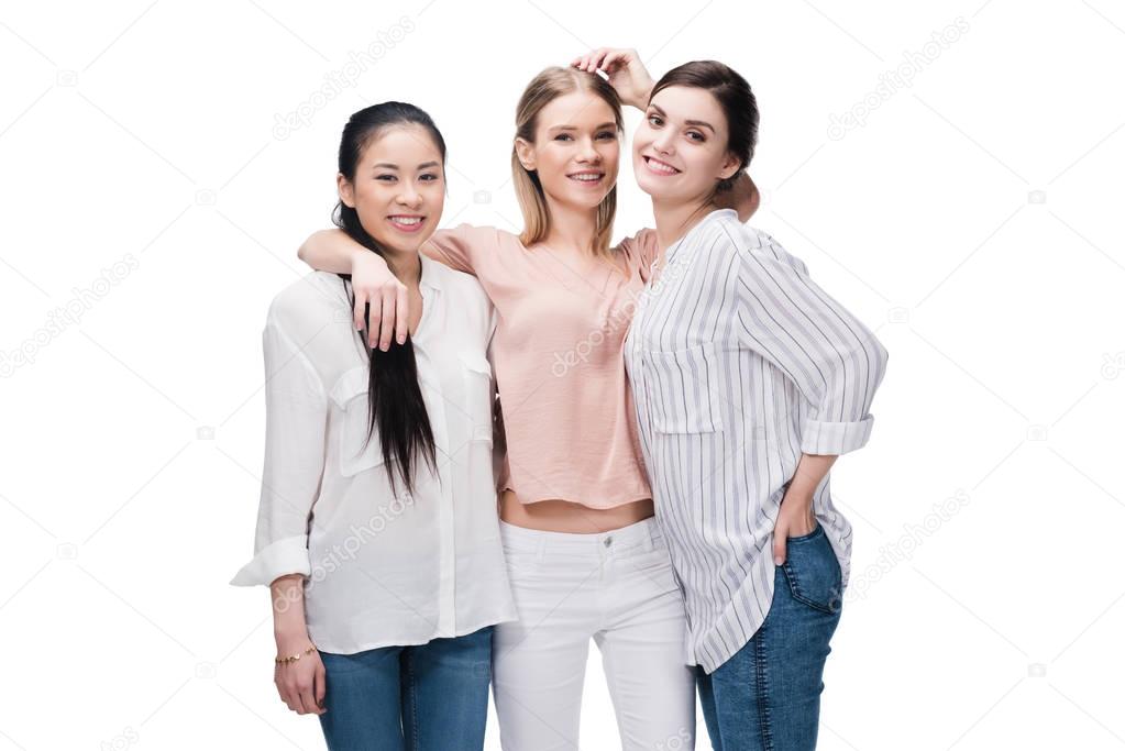 young smiling casual girls