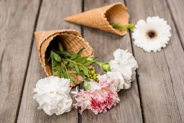 Fiori in coni da zucchero — Foto stock