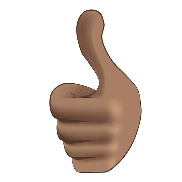 Vector thumbs up icon. Vector icon isolated on white background. — Stock Vector