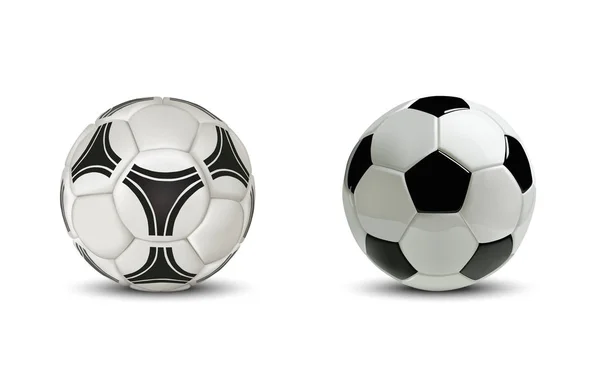 Реалістичний футбольний м'яч або футбольний м'яч. Ізольовані на білому тлі . — стоковий вектор