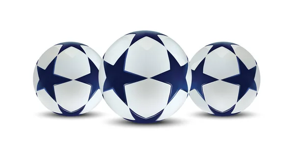 Ρεαλιστικό ποδόσφαιρο μπάλα που απομονώνονται σε λευκό φόντο. Κλασικό παλιό μπάλα ποδοσφαίρου. — Διανυσματικό Αρχείο