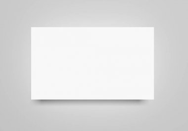 Boş afiş kağıt levha mockup ışık gri arka plan üzerinde beyaz düz 3d render. Model, tasarım için poster şablonu.