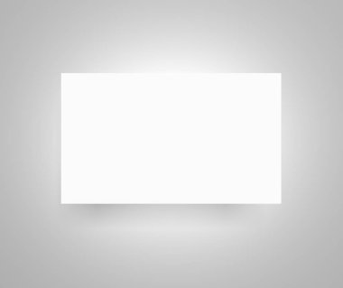Boş afiş kağıt levha mockup ışık gri arka plan üzerinde beyaz düz 3d render. Model, tasarım için poster şablonu.