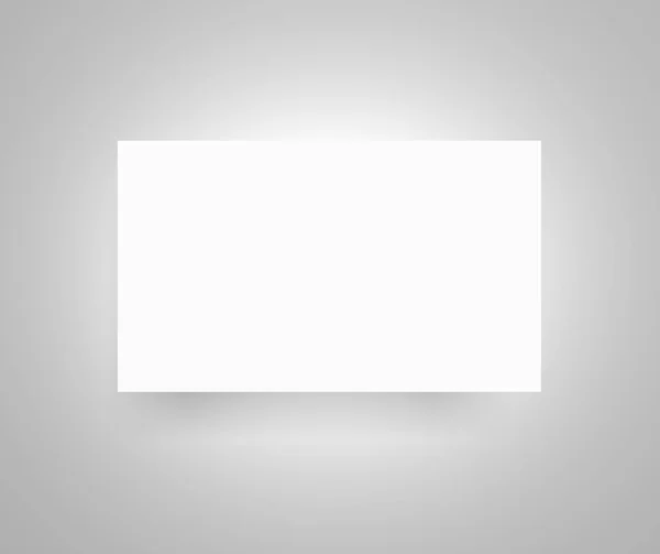 Blanc plat 3d rendu feuille de papier bannière vierge maquette sur fond gris clair. Flayer, modèle d'affiche pour votre design . — Photo
