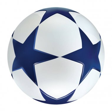 Beyaz arka plan üzerinde izole gerçekçi futbol topu