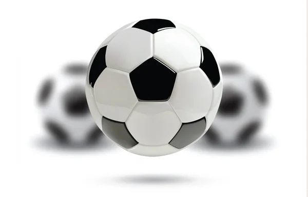 3d football or soccer ball on white background.
