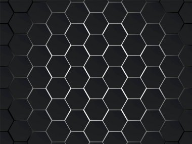 Koyu gri ve beyaz altıgenler modern geometrik vektör arka plan. Çokgen kavramı ile teknoloji afiş için modern efekti.