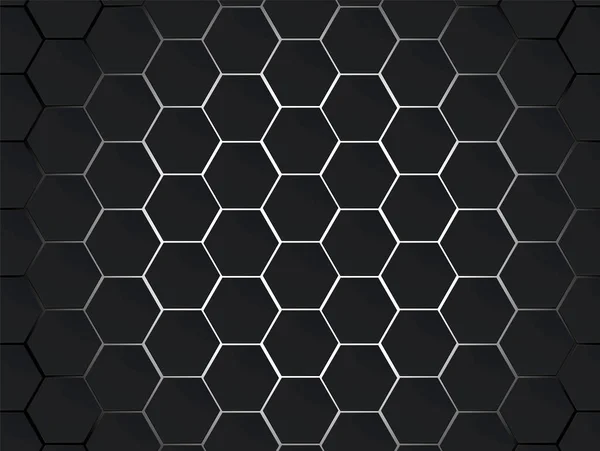 Koyu gri ve beyaz altıgenler modern geometrik vektör arka plan. Çokgen kavramı ile teknoloji afiş için modern efekti.